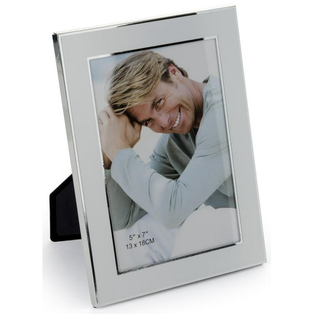 Brown Displays2go Wood Picture Frame with Removable Mat Display Set 5-Inch by 7-Inch Set of 6 